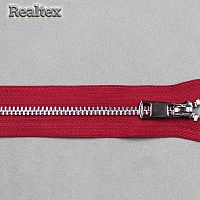 Молния металл (титан) Т.5 75см разьемная цв.никель/D520 красный чили