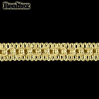 Тесьма отделочная Реалтекс 13-11062-2 20мм цв.светло-золотистый 