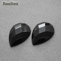 Стразы акриловые клеевые RS "Капля" 13*18мм цв.черный