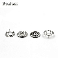 Кнопка рубашечная  Realtex 10,5мм "кольцо" нержавеющая сталь (1000шт) цв.никель  