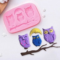 Молд для декора 1685232 "Совы"
