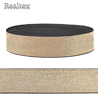 Резинка Realtex декоративная 40мм R-21 с люрексом (22,8м) цв.светлое золото