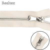 Молния металл никель Т.5 2замка 100см разьемная цв.571 молочный