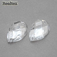 Стразы акриловые пришивные RS "Капля" 13*18мм цв.cristal