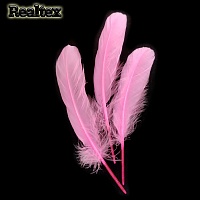 Перо Реалтекс Гусиное 13-18 см цв.розовый