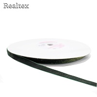 Лента бархатная люрекс 10мм 9626576 цв.зеленый/золото