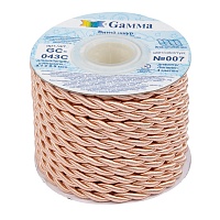 Шнур витой GC-043C 4мм "Гамма" цв.007 персиковый