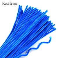Проволока "Синель" Realtex для творчества N d-6мм 30см (100шт) цв.А-018 темно-голубой