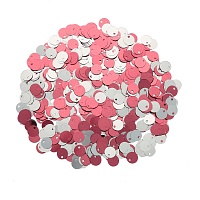 Двусторонние "Астра" (10гр) 6мм цв.2417 коралловый/серебро