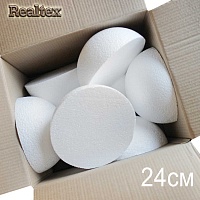 Заготовка для декорирования Полусфера 24см (8шт) (пенопласт пористый) 