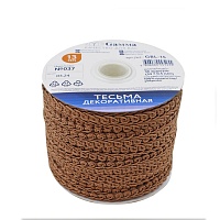 Тесьма "Булет" GBL-15 13мм цв.037 св.коричневый