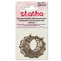 Украшение филигранное "Zlatka" FDP-012 "круг" цв.золото