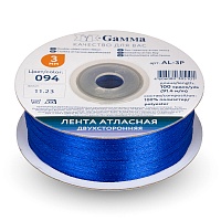 Лента атласная 3мм двухсторонняя Al-3P "Gamma" цв.094 синий