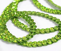 Пайетки на нитях плоские TBY-FLKU06-LB 6мм цв.50105 светло-зеленый