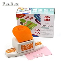 Фигурный дырокол Реалтекс для края Premium JF-833P "Вензель" 