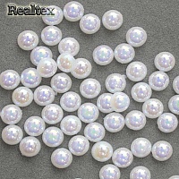 Полу-бусы  6мм (20гр) цв.АВ белый  