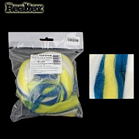 Шерсть для валяния MY-050 полутонкая (50гр) цв.6036 жёлтый/белый/т.синий