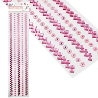 Стразы клеевые акриловые Realtex №1 (блистер) (334шт) цв.розовый