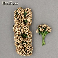 Тычинки Realtex "Букетик" (12бук.*12шт) цв.золото