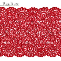 Кружево стрейч 205мм TBY YSTL00839 цв.101 тёмно-красный