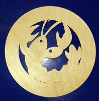 Заготовка для декорирования деревянная Циферблат "зодиак "Рак" 24см