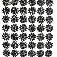 Термоаппликации-стразы №26 на листе 24*40см (60шт) цв.черный