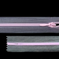 Молния потайная G010S на сетчатой тесьме 50см цв.133 светло-розовый 