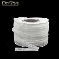 Лента нитепрошивная клеевая по косой с нитью 5710W 10мм цв.белый 