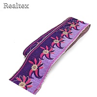 Тесьма термоклеевая 52215 80мм цв.фиолетовый/сиреневый