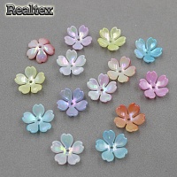 Бусины пластик Реалтекс Ромашка перламутровые (100гр) цв.mix