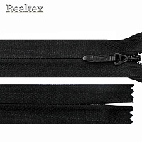 Молния потайная неразьемная Т.5 70см х/б (10шт) цв.черный