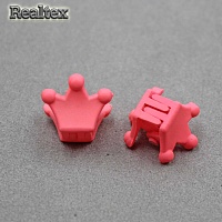 Заколка-краб мини 29551 "Корона" (2шт) цв.ярко-розовый