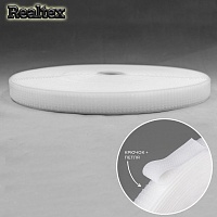 Липучка гибридная 2 в 1 25мм Realtex (25м) цв.белый