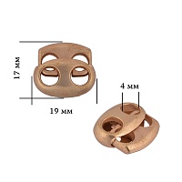 Фиксатор металлический OR.0305-5353 17*19мм (10шт) цв.матовое золото