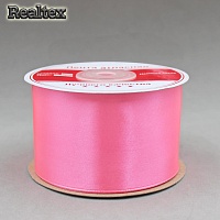 Лента атласная 50мм Realtex (27,4м) цв.039 ярко-розовый
