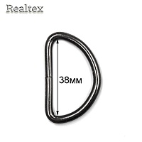 Полукольцо металлическое RS 38*4мм цв.чёрный никель