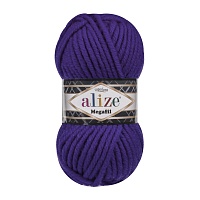 Пряжа Alize "Super Lana Megafil" (100гр) цв.388 пурпурный