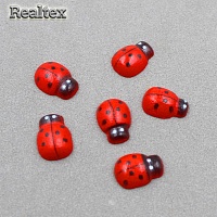 Набор деревянных элементов  Realtex R 22- 2 9*13мм "Божья коровка" 