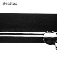 Подвяз ГД15043 13*125см цв.чёрный/белый