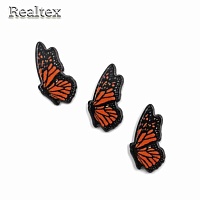 Кабошоны MJ-10 Бабочка "Крапивница" 26*15мм цв.оранжевый