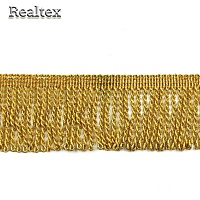 Бахрома Realtex металлизированная 50мм 10460 цв.золото