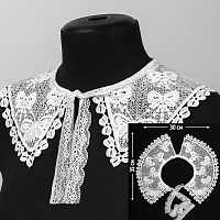 Воротнички TBY 13/189 матовая нить цв.белый