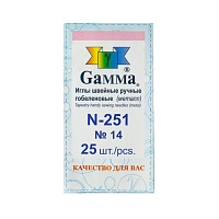 Иглы N-251 гобеленовые №14 "Гамма" конверт (25игл)