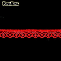 Кружево капроновое  12мм TBY 150-2 (27,4м) цв.03 красный