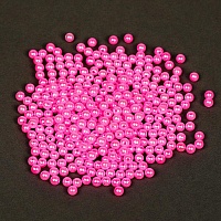 Бусины пластик Реалтекс  4мм под жемчуг (100гр) цв.096 ярко-розовый