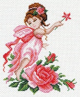Рисунок на канве МП №1637 "Фея роза" 28х37см
