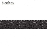 Кружево стрейч Реалтекс  30мм ZN 7043 (20м) цв.черный