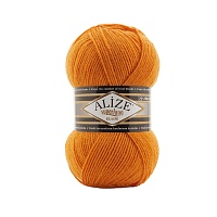 Пряжа Alize "Super Lana Klasik" (100гр) цв.336 мандарин