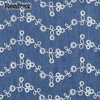 Ткань джинс FD "Волна" 26000 цв.синий