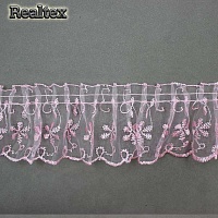  Тесьма "рюш" Realtex R5-2 шир.65мм цв.розовый